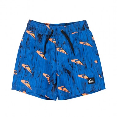 QUIKSILVER NEXT GEN K SWIM SHORTS 12&quot ESTATE BLUE ROOTS