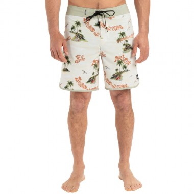 QUIKSILVER SURFSILK SCALLOP BOARDSHORTS 18&quot ABBEY STN BUTANCAMO