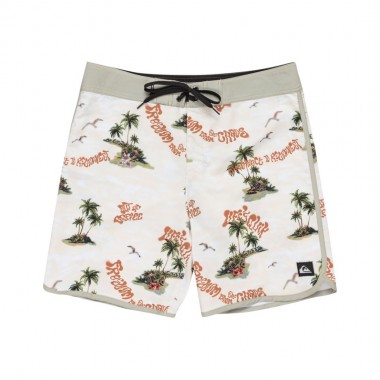 QUIKSILVER SURFSILK SCALLOP BOARDSHORTS 18&quot ABBEY STN BUTANCAMO