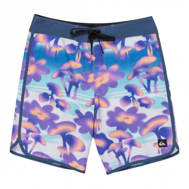 QUIKSILVER HIGHLINE SCALLOP BOARDSHORTS 19&quot MARINE BLUE BIOPHL