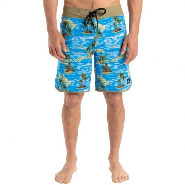 QUIKSILVER HIGHLINE SCALLOP BOARDSHORTS 19&quot CORONET BLUE NATURM