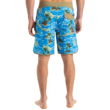 QUIKSILVER HIGHLINE SCALLOP BOARDSHORTS 19&quot CORONET BLUE NATURM