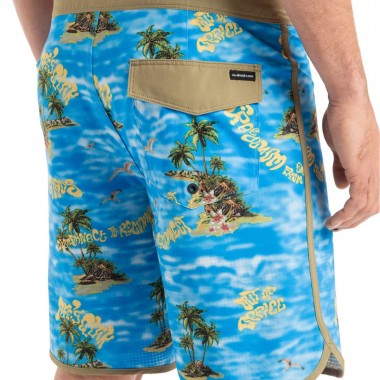 QUIKSILVER HIGHLINE SCALLOP BOARDSHORTS 19&quot CORONET BLUE NATURM
