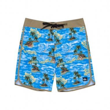 QUIKSILVER HIGHLINE SCALLOP BOARDSHORTS 19&quot CORONET BLUE NATURM
