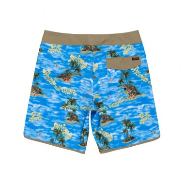 QUIKSILVER HIGHLINE SCALLOP BOARDSHORTS 19&quot CORONET BLUE NATURM