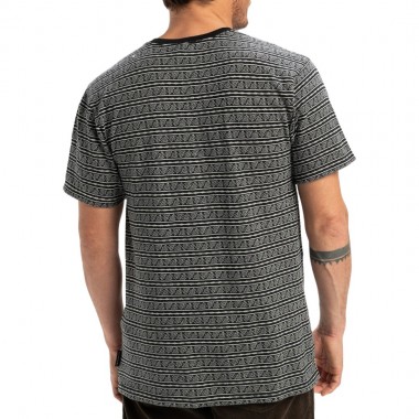 QUIKSILVER STREET WAY T-SHIRT MERCURY CHECK TRUE BLACK
