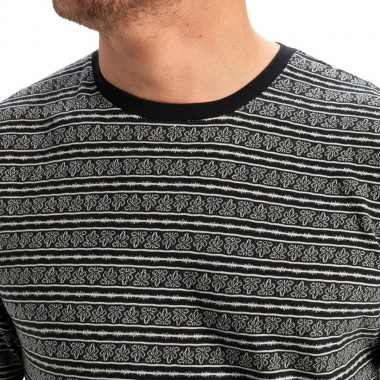 QUIKSILVER STREET WAY T-SHIRT MERCURY CHECK TRUE BLACK
