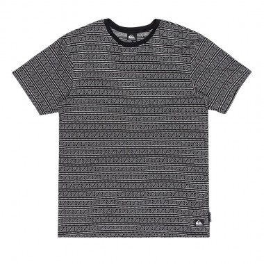 QUIKSILVER STREET WAY T-SHIRT MERCURY CHECK TRUE BLACK