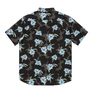 QUIKSILVER APERO CLASSIC SHIRT MERCURY CHECK TRUE BLACK