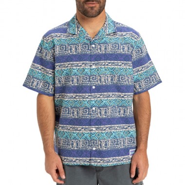 QUIKSILVER GLOBAL HEAT SHIRT AQUA SKY GLOBAL HEAT 32X32