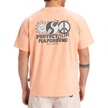 QUIKSILVER ND WAKE UP WORLD T-SHIRT CHAMOIS