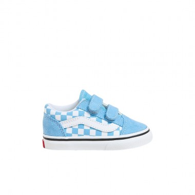 VANS OLD SKOOL V COLOR THEORY CHECKERBOARD TOD SHOES HRTG BLUE