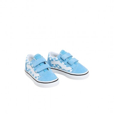 VANS OLD SKOOL V COLOR THEORY CHECKERBOARD TOD SHOES HRTG BLUE