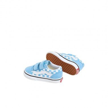 VANS OLD SKOOL V COLOR THEORY CHECKERBOARD TOD SHOES HRTG BLUE