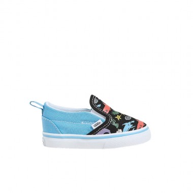 VANS SLIP-ON V GLOW SHARKS TOD SHOES BLUE/MULTI