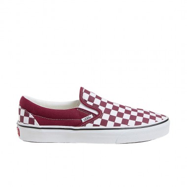 VANS CLASSIC SLIP-ON COLOR THEORY CHECKERBOARD SHOES RHODODENDR