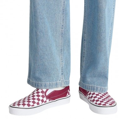 VANS CLASSIC SLIP-ON COLOR THEORY CHECKERBOARD SHOES RHODODENDR