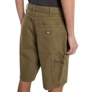 DICKIES GARYVILLE DENIM SHORTS MILITARY GREEN