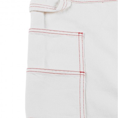 DICKIES LOOSE DENIM PAINTER SHORTS EGRET