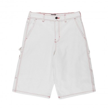DICKIES LOOSE DENIM PAINTER SHORTS EGRET
