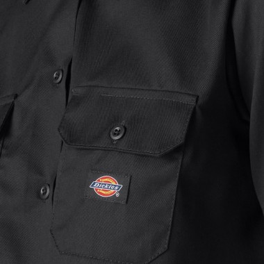 DICKIES W CROPPED WORK SHIRT BLACK