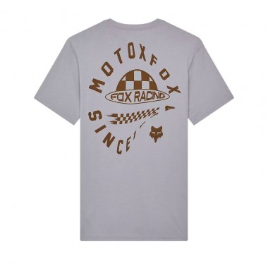 FOX PLANET MOTO PREMIUM TEE STEEL GREY