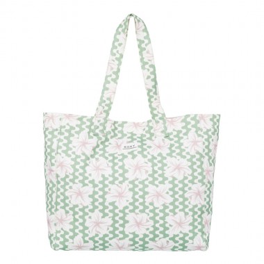 ROXY ANTI BAD VIBES TOTE BAG BASIL PARTY WAVES YW