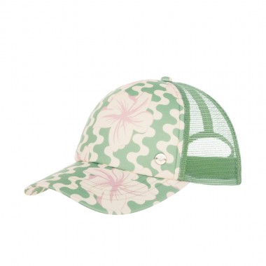 ROXY BEAUTIFUL MORNING W TRUCKER CAP BASIL PARTY WAVES YW