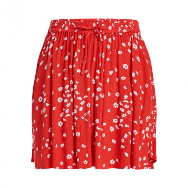ROXY FLOWING LOVE MINI SKIRT POPPY RED DANCING DITSY