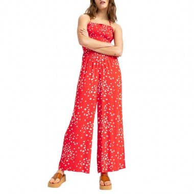 ROXY PALM GROVES W JUMPSUIT POPPY RED DANCING DITSY
