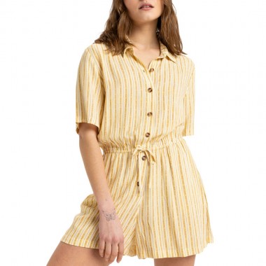 ROXY REAL TOMORROW ROMPER EGRET SURF TRIP STRIPE