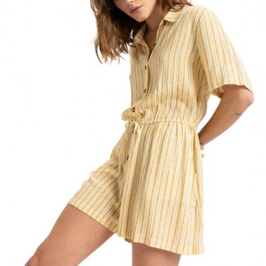 ROXY REAL TOMORROW ROMPER EGRET SURF TRIP STRIPE