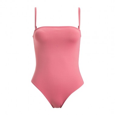 ROXY SD BEACH CLASSICS BANDEAU ONE PIECE SWIMSUIT HEATHER ROSE