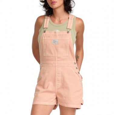 RVCA DREA W SHORT OVERALL CLAY
