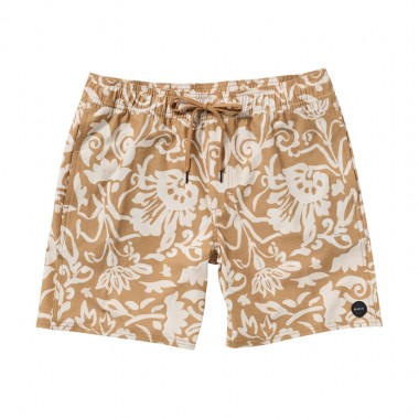 RVCA ATLAS ELASTIC BOARDSHORTS 17&quot CAMEL