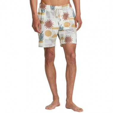 RVCA ATLAS ELASTIC BOARDSHORTS 17&quot NATURAL