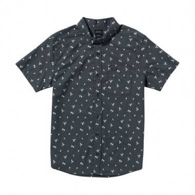 RVCA THATLL DO PRINT SHIRT NAVY