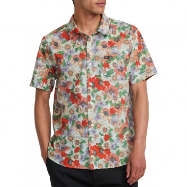 RVCA BOTANICAL SHIRT GREEN TEA
