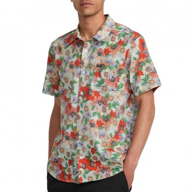 RVCA BOTANICAL SHIRT GREEN TEA