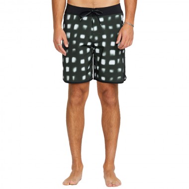 VOLCOM INFUSE SCALLOP MOD BOARDSHORTS 19&quot BLACK