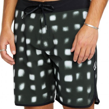 VOLCOM INFUSE SCALLOP MOD BOARDSHORTS 19&quot BLACK