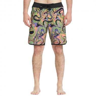 VOLCOM INFUSE SCALLOP MOD BOARDSHORTS 19&quot STEEL PURPLE