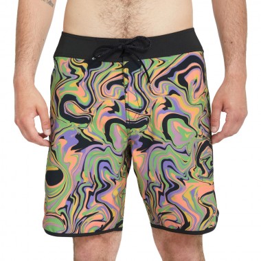 VOLCOM INFUSE SCALLOP MOD BOARDSHORTS 19&quot STEEL PURPLE