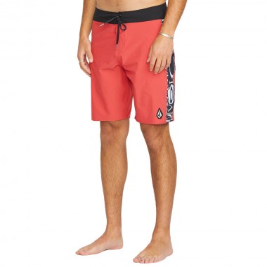 VOLCOM MINGLE MOD BOARDSHORTS 20&quot CRANBERRY