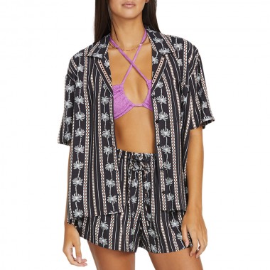 VOLCOM SUN STUNNER W SHIRT BLACK COMBO
