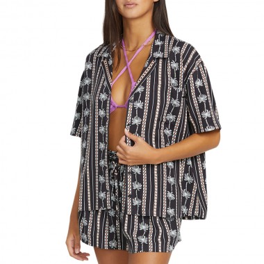 VOLCOM SUN STUNNER W SHIRT BLACK COMBO