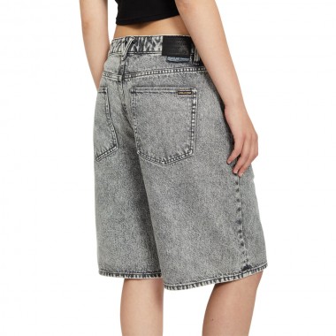 VOLCOM BEEGGY DENIM W SHORTS GREY VINTAGE