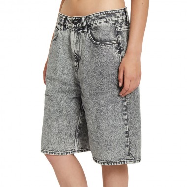 VOLCOM BEEGGY DENIM W SHORTS GREY VINTAGE