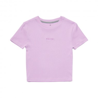 VOLCOM VOLCOMSTONE TIGHT CROP W T-SHIRT IRIS PURPLE