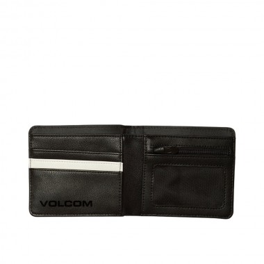 VOLCOM SLIM STONE LARGE BI-FOLD WALLET BLACK